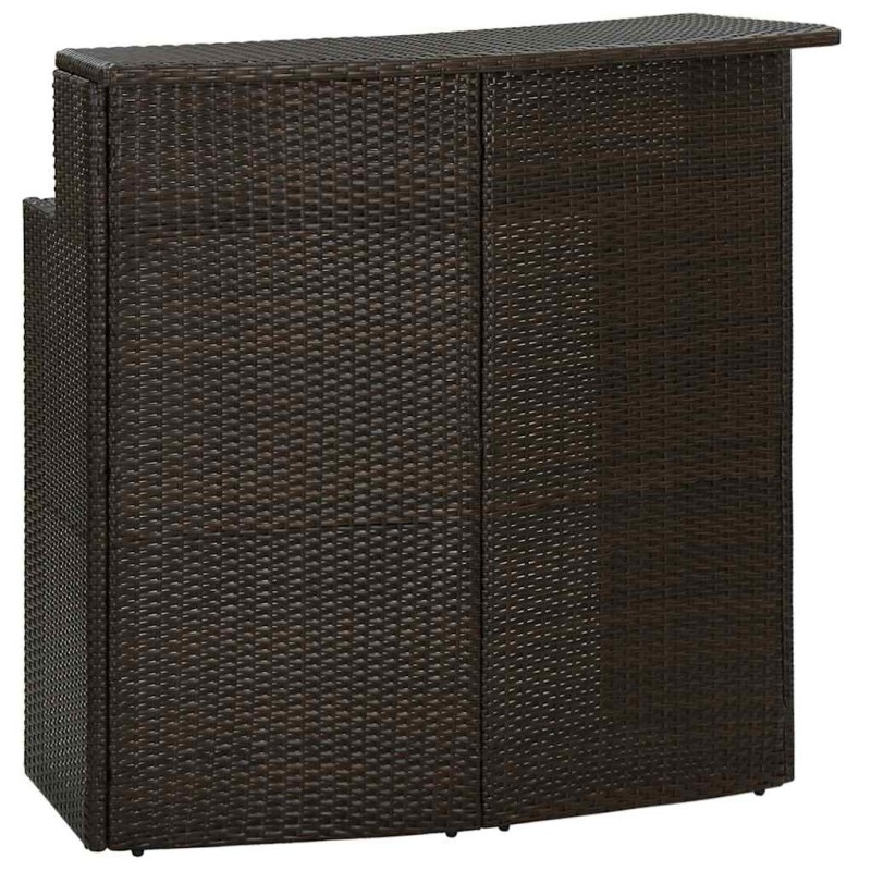 Table de bar de jardin Marron 120x55x110 cm Résine tressée 556211556211