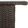 Table de bar de jardin Marron 120x55x110 cm Résine tressée 556211556211