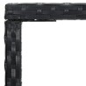 Table de bar de jardin Noir 70x70x110cm Résine tressée et verre 556217556217