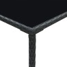 Table de bar de jardin Noir 70x70x110cm Résine tressée et verre 556217556217