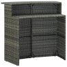Table de bar de jardin Gris 120x55x110 cm Résine tressée 556220556220