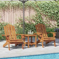 Chaises Adirondack de jardin lot de 2 Bois massif d'acacia 556225556225
