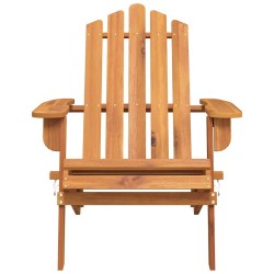 Chaises Adirondack de jardin lot de 2 Bois massif d'acacia 556225556225