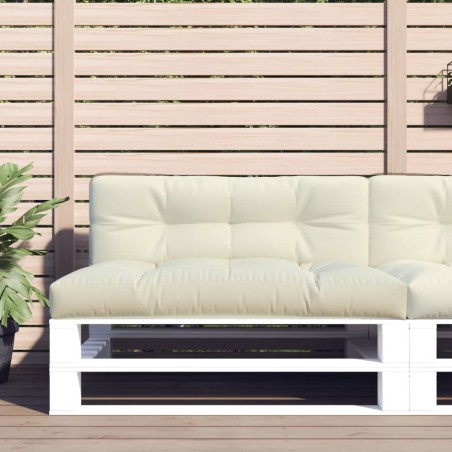 Coussin de palette crème 120x40x12 cm tissu 556226556226