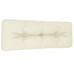 Coussin de palette crème 120x40x12 cm tissu 556226556226