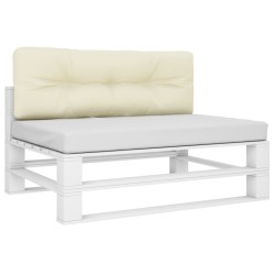 Coussin de palette crème 120x40x12 cm tissu 556226556226