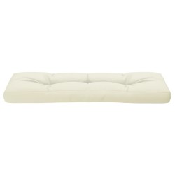 Coussin de palette crème 120x40x12 cm tissu 556226556226