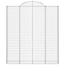 Paniers à gabions arqués 3 pcs 200x30x220/240 cm fer galvanisé 556228556228