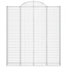 Paniers à gabions arqués 3 pcs 200x30x220/240 cm fer galvanisé 556228556228
