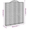 Paniers à gabions arqués 3 pcs 200x30x220/240 cm fer galvanisé 556228556228