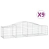 Paniers à gabions arqués 9 pcs 200x50x40/60 cm fer galvanisé 556229556229