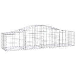 Paniers à gabions arqués 9 pcs 200x50x40/60 cm fer galvanisé 556229556229