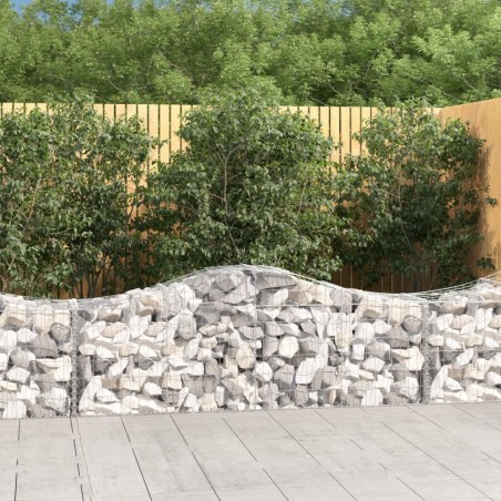 Paniers à gabions arqués 8 pcs 200x50x60/80 cm Fer galvanisé 556230556230