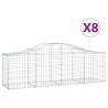 Paniers à gabions arqués 8 pcs 200x50x60/80 cm Fer galvanisé 556230556230