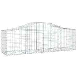 Paniers à gabions arqués 8 pcs 200x50x60/80 cm Fer galvanisé 556230556230