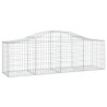 Paniers à gabions arqués 8 pcs 200x50x60/80 cm Fer galvanisé 556230556230