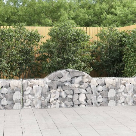Paniers à gabions arqués 9 pcs 200x30x60/80 cm Fer galvanisé 556231556231