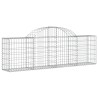 Paniers à gabions arqués 9 pcs 200x30x60/80 cm Fer galvanisé 556231556231