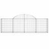 Paniers à gabions arqués 9 pcs 200x30x60/80 cm Fer galvanisé 556231556231