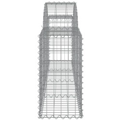 Paniers à gabions arqués 9 pcs 200x30x60/80 cm Fer galvanisé 556231556231
