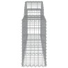 Paniers à gabions arqués 9 pcs 200x30x60/80 cm Fer galvanisé 556231556231