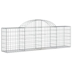 Paniers à gabions arqués 8 pcs 200x30x60/80 cm Fer galvanisé 556232556232