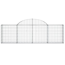 Paniers à gabions arqués 8 pcs 200x30x60/80 cm Fer galvanisé 556232556232