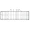 Paniers à gabions arqués 8 pcs 200x30x60/80 cm Fer galvanisé 556232556232