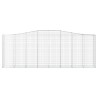 Paniers à gabions arqués 2 pcs 400x50x140/160 cm Fer galvanisé 556233556233