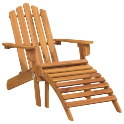 Chaises Adirondack de jardin repose-pieds lot de 2 Bois acacia 556235556235