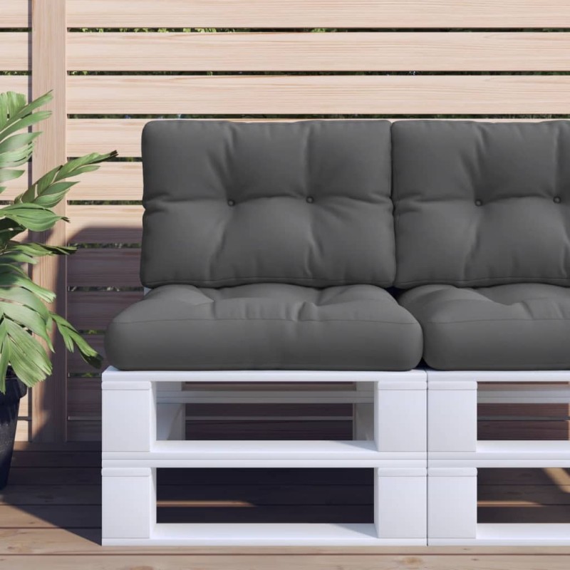 Coussin de palette anthracite 50x40x12 cm tissu 556238556238