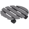 Chariots à plantes 4 pcs Gris Ø30x7,5 cm WPC 556240556240