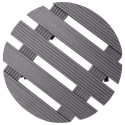 Chariots à plantes 4 pcs Gris Ø30x7,5 cm WPC 556240556240