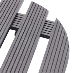 Chariots à plantes 4 pcs Gris Ø30x7,5 cm WPC 556240556240