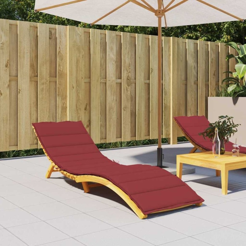 Coussin de chaise longue rouge bordeaux 200x70x3cm tissu oxford 556243556243