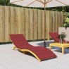 Coussin de chaise longue rouge bordeaux 200x70x3cm tissu oxford 556243556243