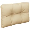 Coussin de palette beige 50x40x12 cm tissu 556248556248