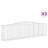 Paniers à gabions arqués 3 pcs 400x50x100/120 cm Fer galvanisé 556250556250