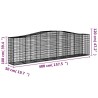 Paniers à gabions arqués 3 pcs 400x50x100/120 cm Fer galvanisé 556250556250