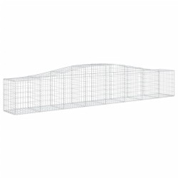 Paniers à gabions arqués 4 pcs 400x50x60/80 cm Fer galvanisé 556251556251