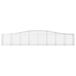 Paniers à gabions arqués 4 pcs 400x50x60/80 cm Fer galvanisé 556251556251