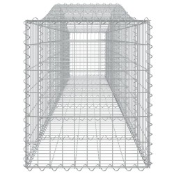 Paniers à gabions arqués 4 pcs 400x50x60/80 cm Fer galvanisé 556251556251