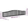 Paniers à gabions arqués 4 pcs 400x50x60/80 cm Fer galvanisé 556251556251