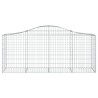 Paniers à gabions arqués 5 pcs 200x50x80/100 cm Fer galvanisé 556252556252