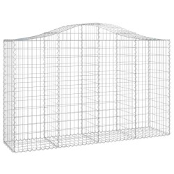 Paniers à gabions arqués 5 pcs 200x50x120/140 cm Fer galvanisé 556253556253