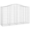 Paniers à gabions arqués 5 pcs 200x50x120/140 cm Fer galvanisé 556253556253
