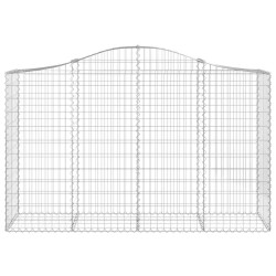 Paniers à gabions arqués 5 pcs 200x50x120/140 cm Fer galvanisé 556253556253