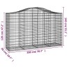 Paniers à gabions arqués 5 pcs 200x50x120/140 cm Fer galvanisé 556253556253