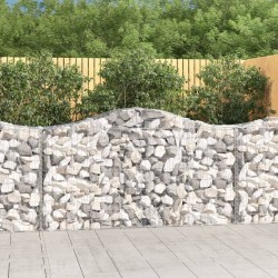 Paniers à gabions arqués 6 pcs 200x50x100/120 cm fer galvanisé 556255556255