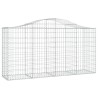 Paniers à gabions arqués 6 pcs 200x50x100/120 cm fer galvanisé 556255556255